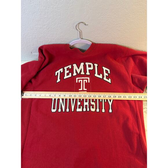 VINTAGE Temple University Champion Reverse Weave Crewneck size XXL Made in USA - Picture 5 of 7